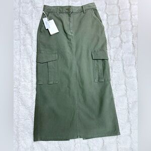 Wilfred‎ Women’s Green Free Ether High-Rise Maxi Cargo Skirt Size 00